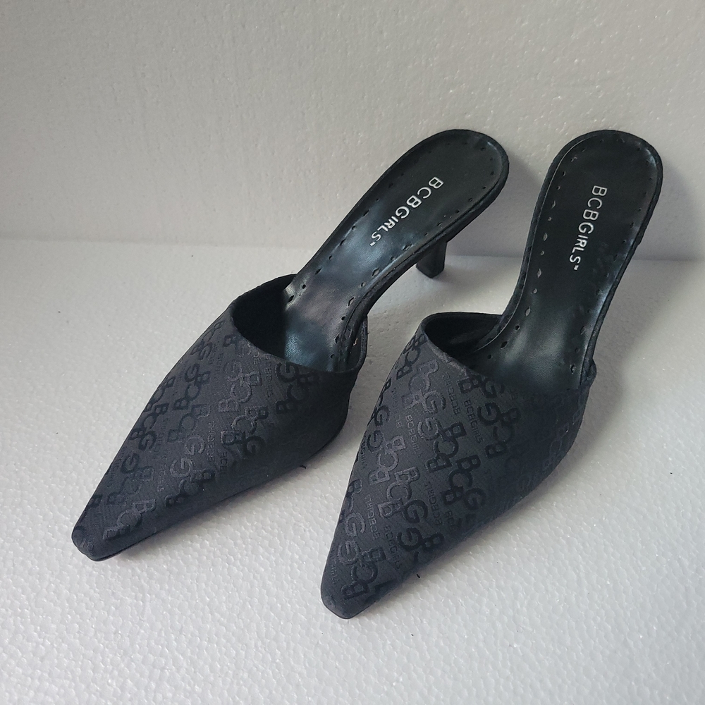BCBGirls Black Embossed Heels